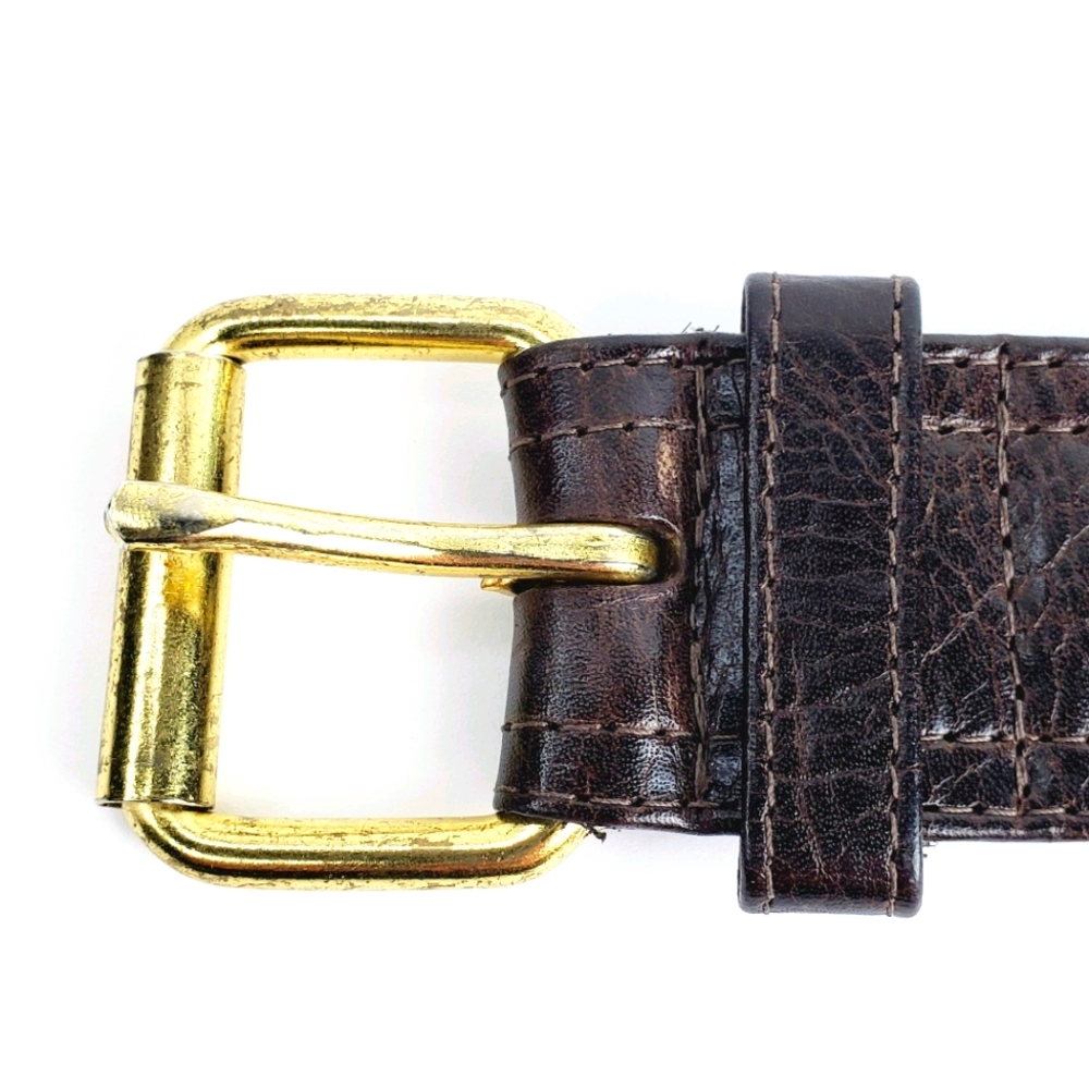 B-Low the Belt Wide Ponyhair Waist Leather Belt L - Picture 5 of 11